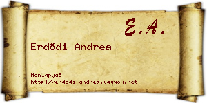 Erdődi Andrea névjegykártya